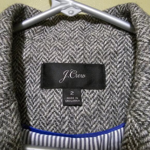 J.Crew Sommerset Blazer in Heather Graphite English Wool Herringbone Size 2 - Picture 5 of 8